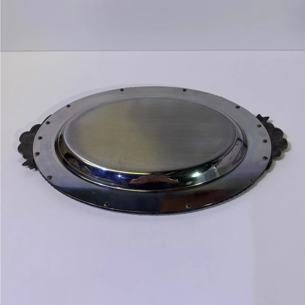 Oneida Vintage Oval Tray with Decorative Handles
